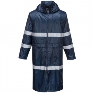 Portwest F438 Classic Iona Rain Coat Longer Length 120cm 210g